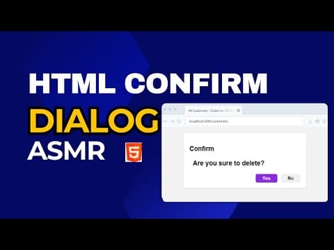 Thumbnail for HTML Dialog Without JS Exploration with ASMR Coding 🌟