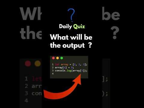 Thumbnail for What will be output Javascript Quiz Day 2 #coding #short