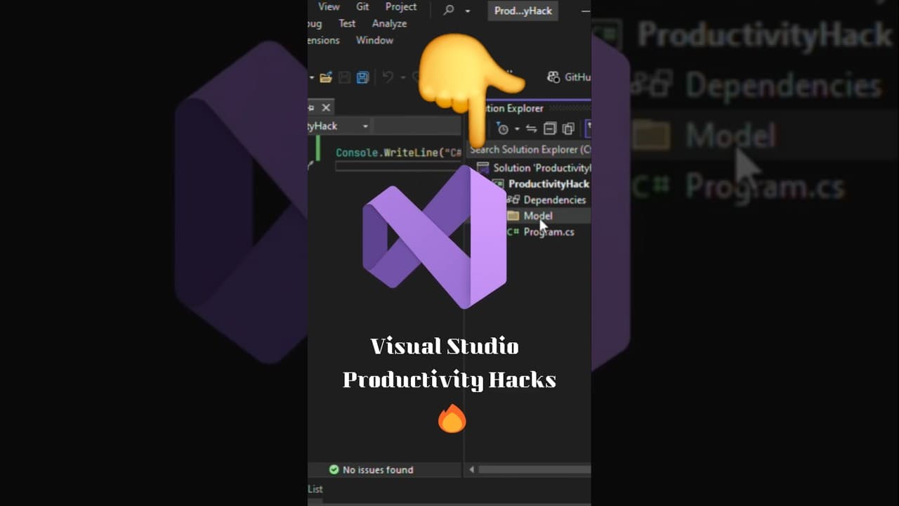 Thumbnail for video: Visual Studio Productivity Hack 🔥 #coding #webdesign #dotnet #visualstudio