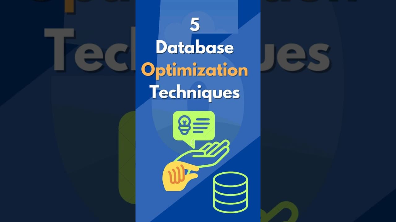 Thumbnail for video: 5 Database Optimization Techinques #coding #database
