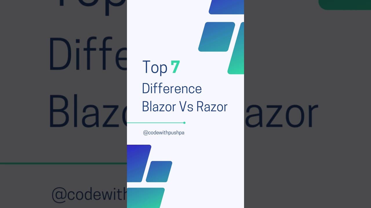 Thumbnail for video: Blazor Vs Razor .NET the different #blazor #.net8