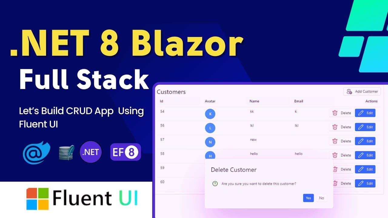 Thumbnail for video: ASP.NET Core Blazor Full-Stack Course: Build a Modern App with Fluent UI