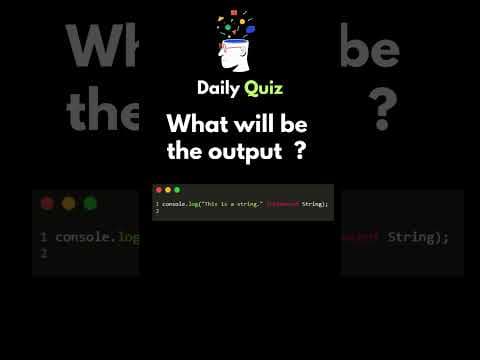 Thumbnail for What will be output Javascript Quiz Day 3 #coding #short